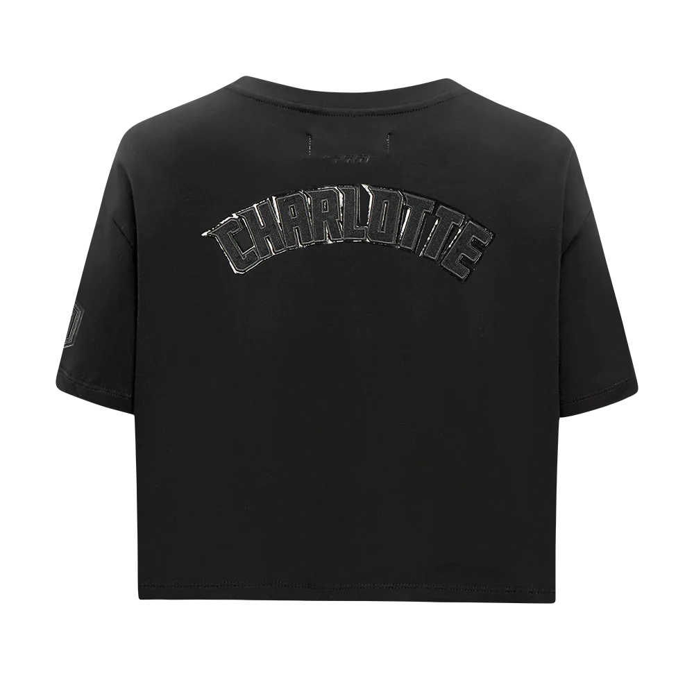 NBA CHARLOTTE HORNETS TRIPLE BLACK WOMEN'S SJ BOXY TEE (TRIPLE BLACK) - Image 3
