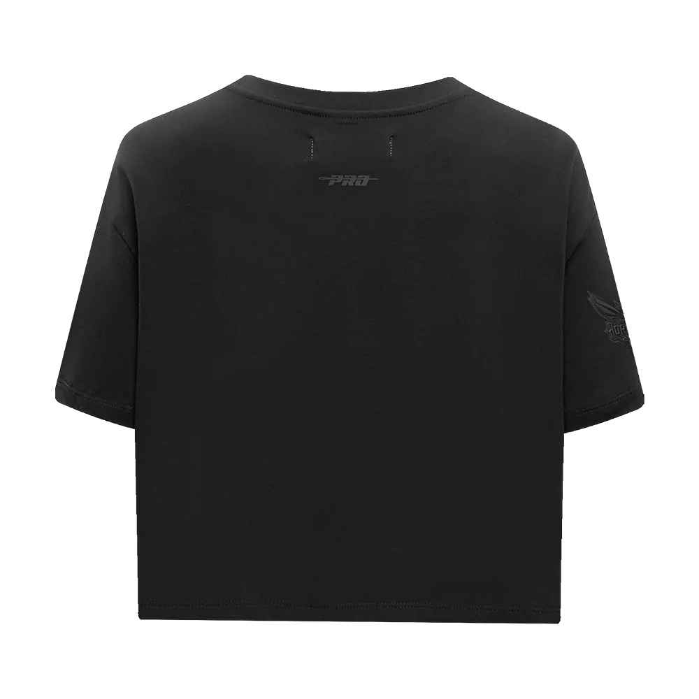 NBA CHARLOTTE HORNETS NEUTRAL WOMEN'S BOXY TEE (BLACK) - Image 3