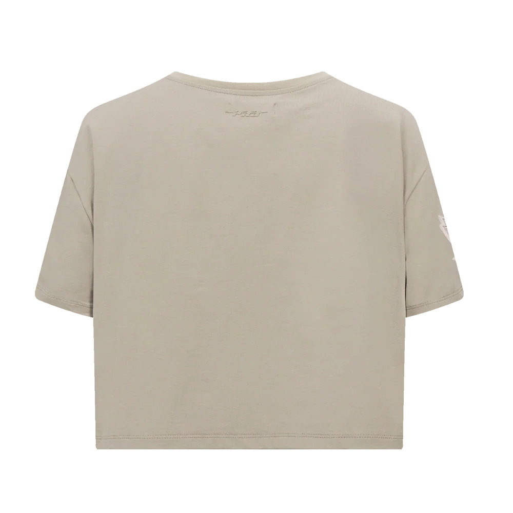 NBA CHARLOTTE HORNETS NEUTRAL WOMEN'S BOXY TEE (TAUPE) - Image 3