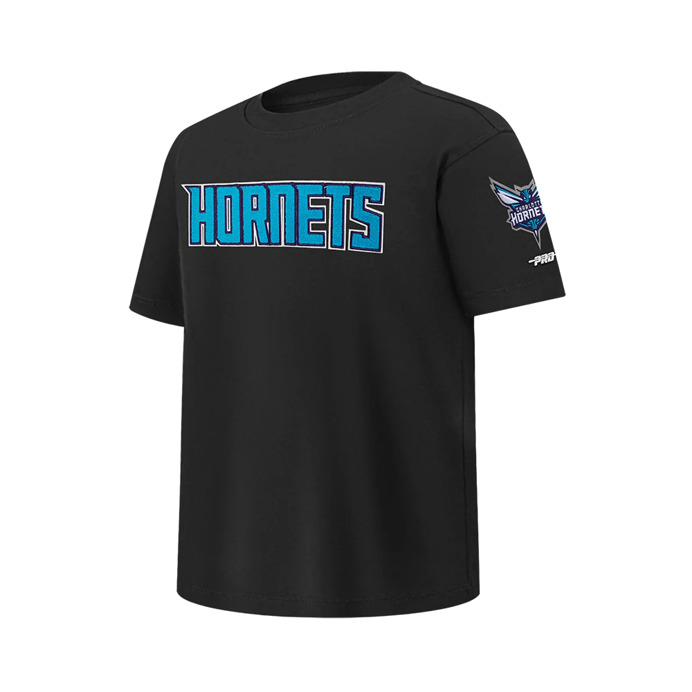 NBA CHARLOTTE HORNETS CLASSIC BIG BOYS SJ TEE (BLACK) - Image 2
