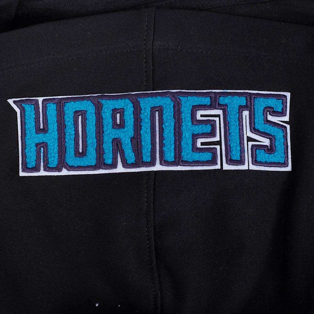 NBA CHARLOTTE HORNETS CLASSIC BIG BOY'S FLC FZ PO HOODIE (BLACK) - Image 7