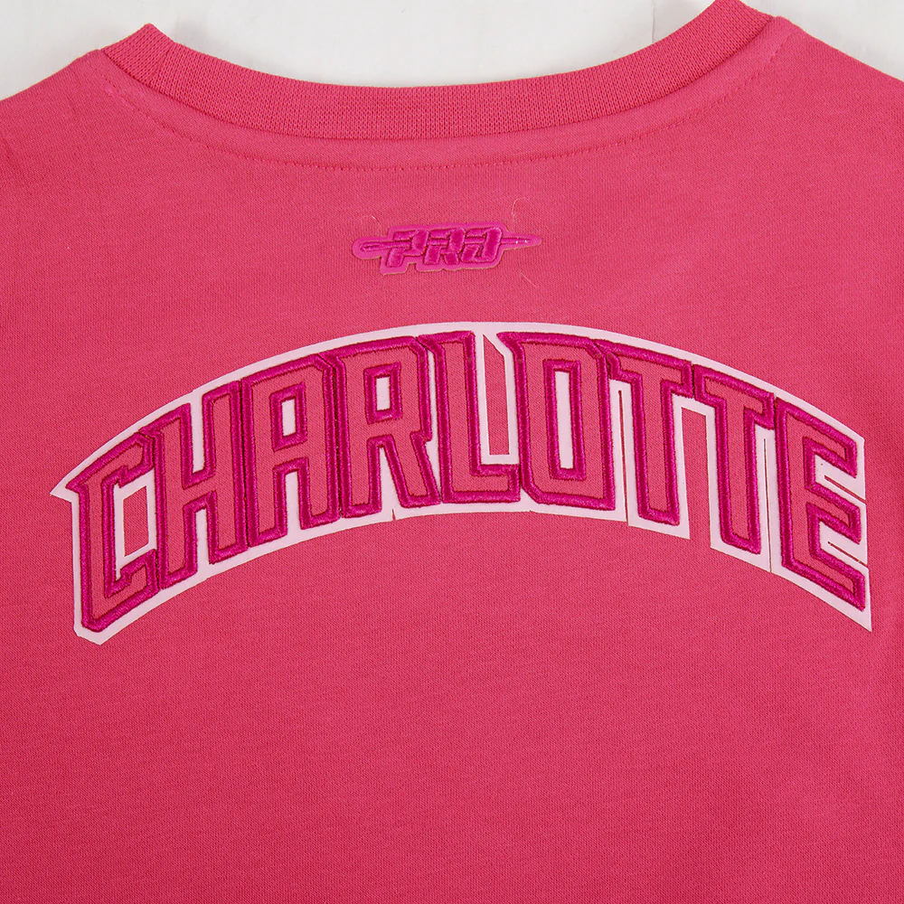 NBA CHARLOTTE HORNETS TRIPLE PINK BIG GIRLS FLC CREWNECK (BEETROOT PURPLE) - Image 5