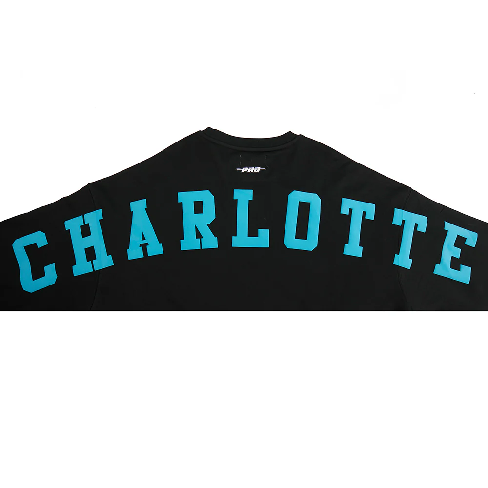NBA CHARLOTTE HORNETS WINGSPAN WOMEN'S FLC CREWNECK (BLACK) - Image 13
