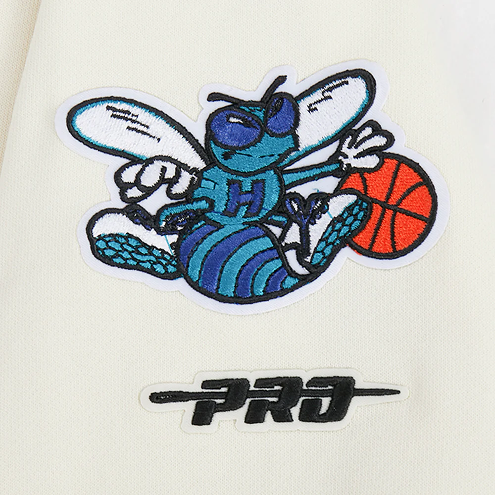 NBA CHARLOTTE HORNETS CITY EDITION 25-26 WOMEN'S RIB FLC CROPPED PO HOODIE (EGGSHELL/ROYAL BLUE) - Image 9