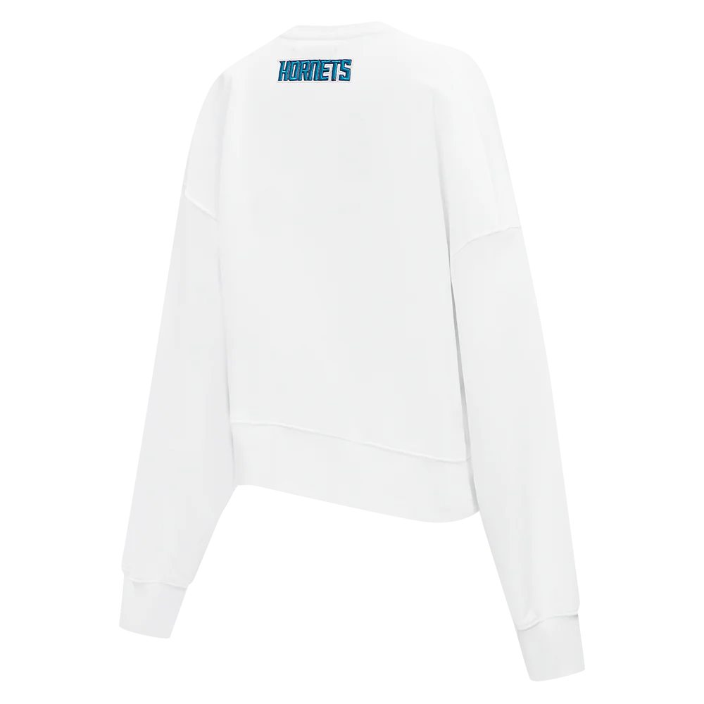 NBA CHARLOTTE HORNETS CLASSIC WOMEN'S CREWNECK (WHITE) - Image 4