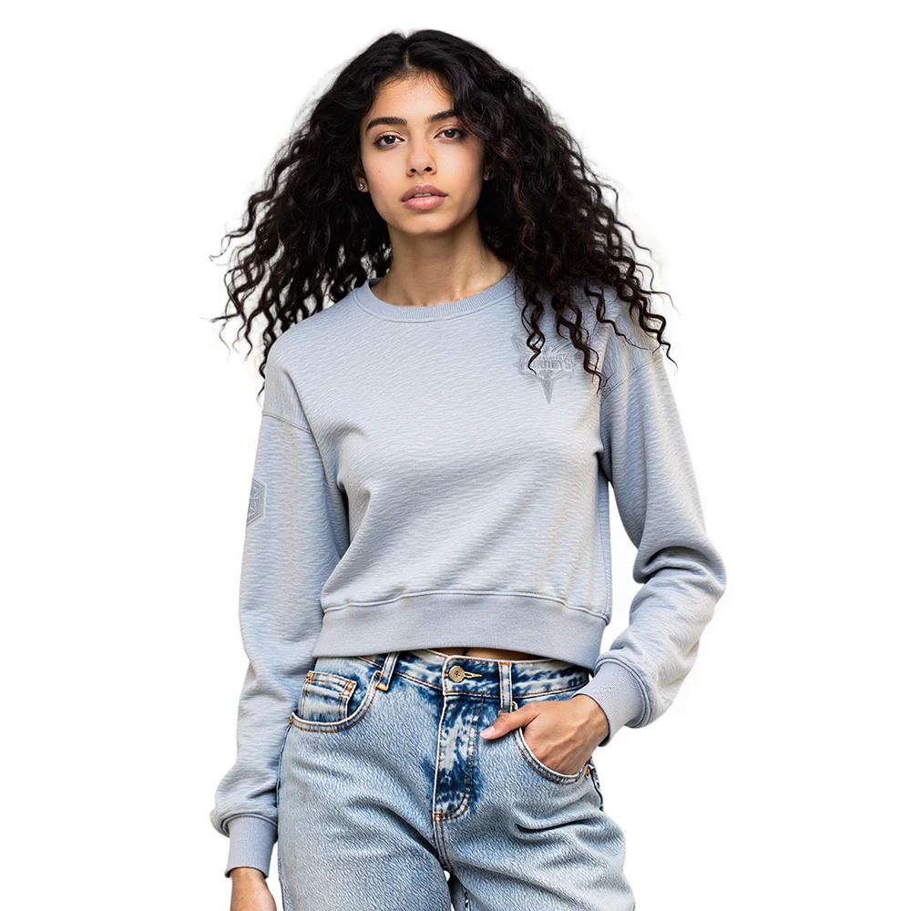 NBA CHARLOTTE HORNETS NEUTRAL WOMEN'S CREWNECK (DARK HEATHER GRAY)
