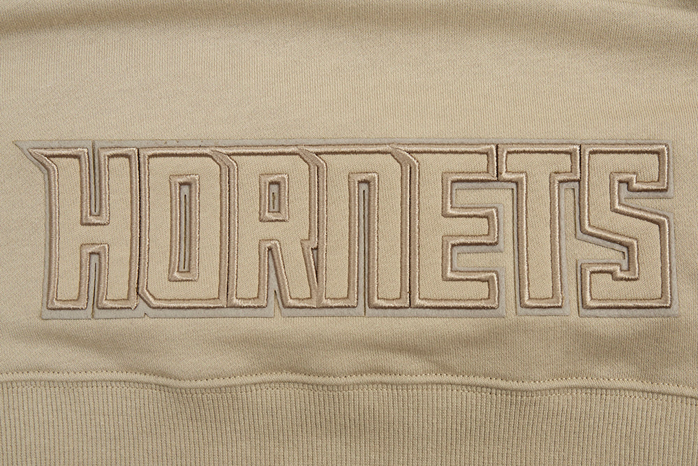 NBA CHARLOTTE HORNETS NEUTRAL WOMEN'S CROPPED PULLOVER HOODIE (TAUPE) - Image 6