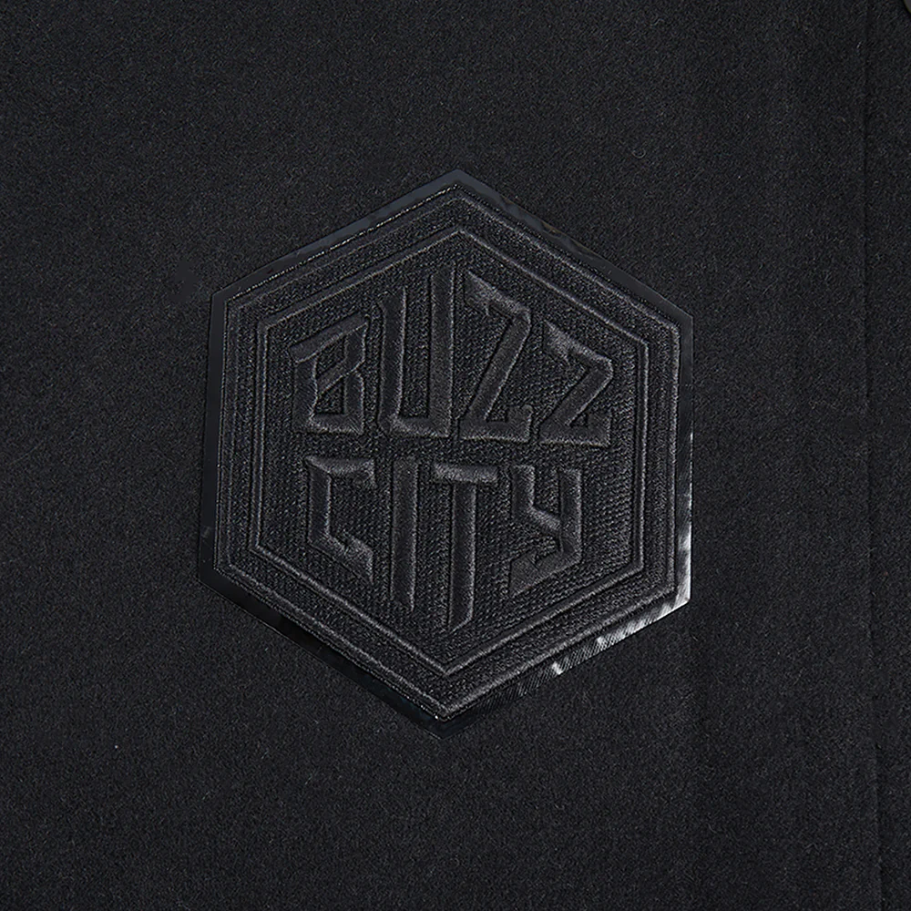 NBA CHARLOTTE HORNETS TRIPLE BLACK WOMEN'S WOOL VARSITY JACKET (TRIPLE BLACK) - Image 8