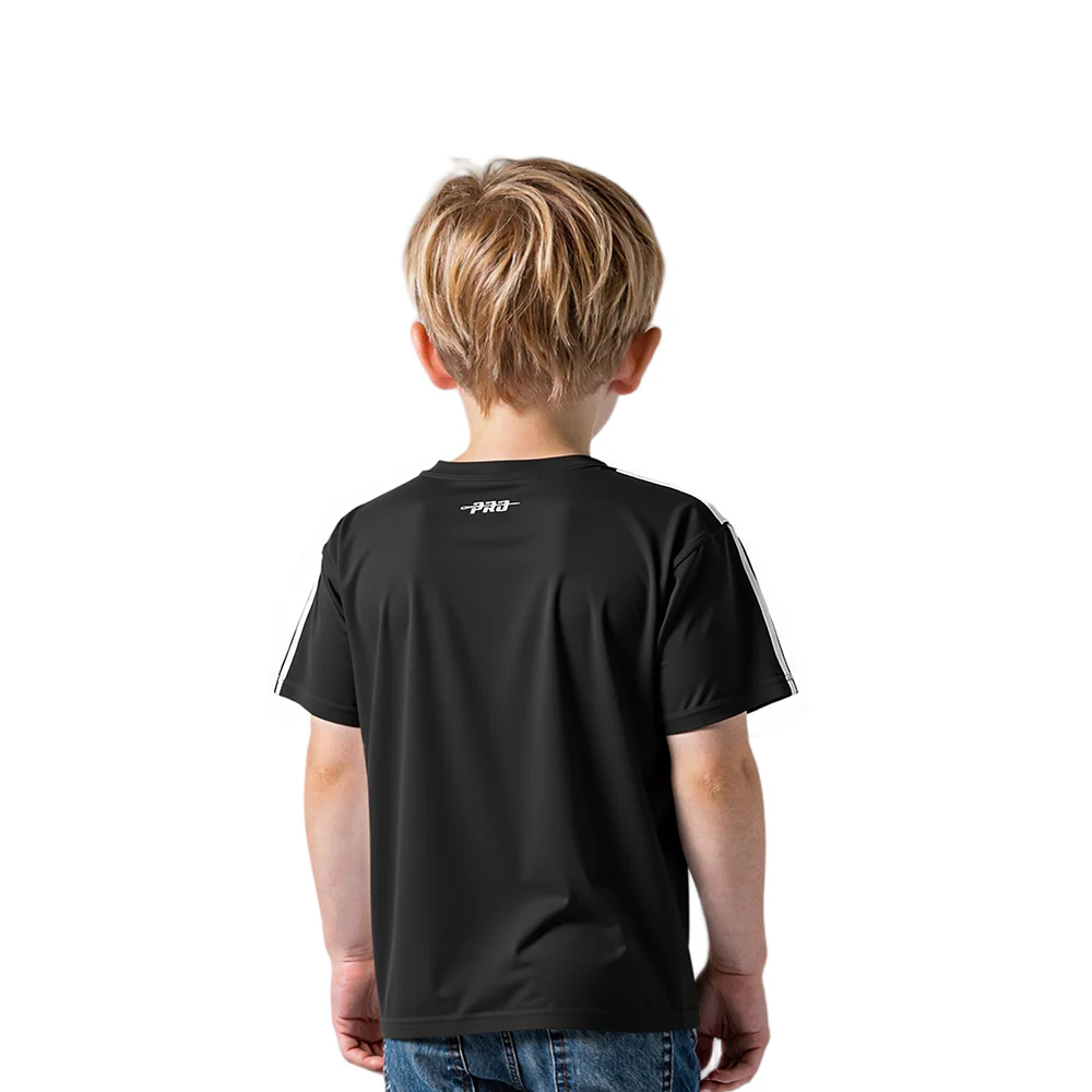 NBA CHARLOTTE HORNETS RETRO CLASSIC TODDLER BOYS SHORT SLEEVE TAPING TEE(BLACK) - Image 2