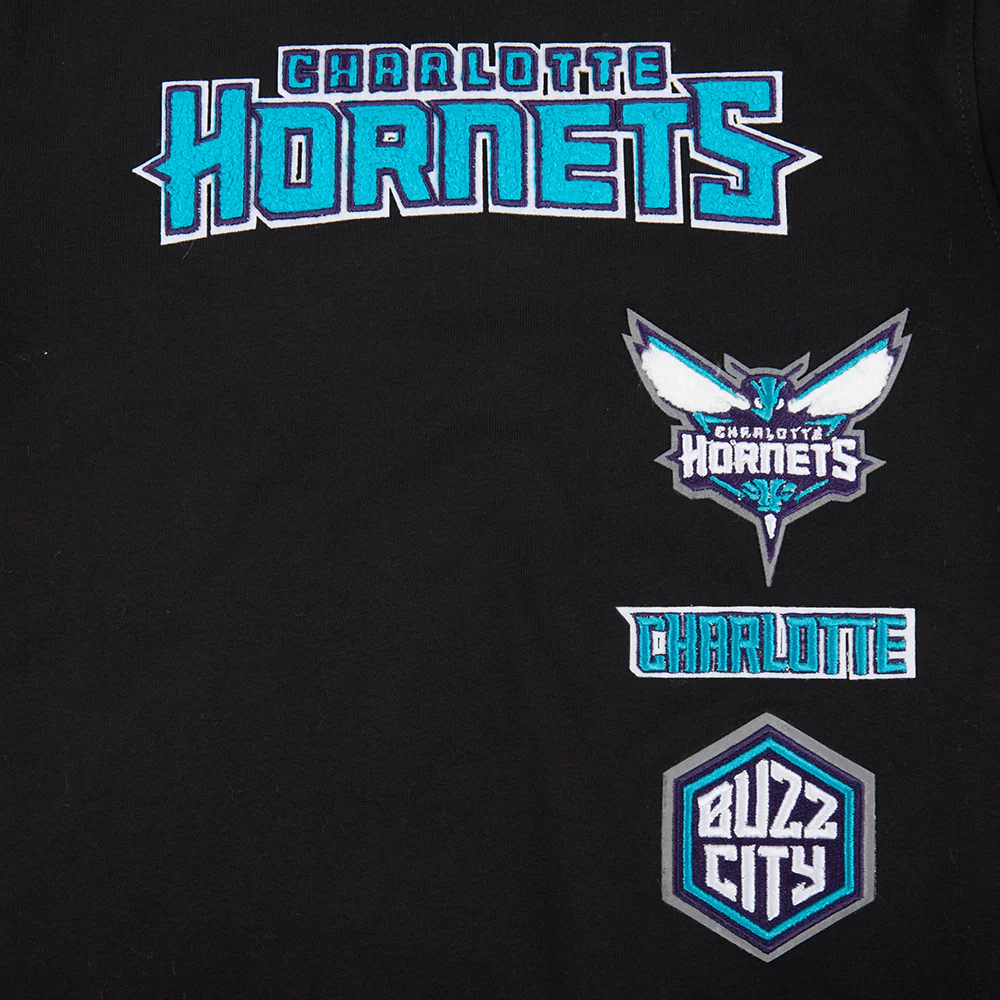 NBA CHARLOTTE HORNETS RETRO CLASSIC TODDLER BOYS SHORT SLEEVE TAPING TEE(BLACK) - Image 5
