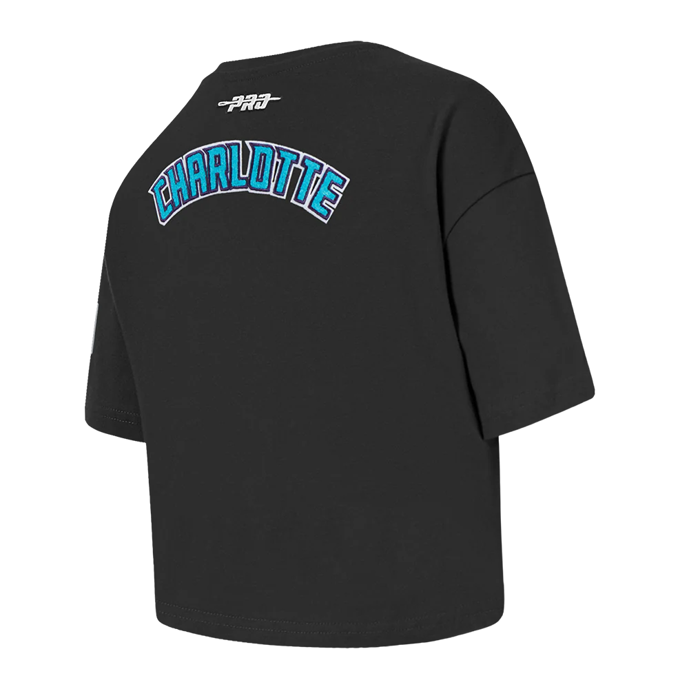 NBA CHARLOTTE HORNETS CLASSIC TODDLER GIRLS SHORT SLEEVE BOXY TEE (BLACK) - Image 4