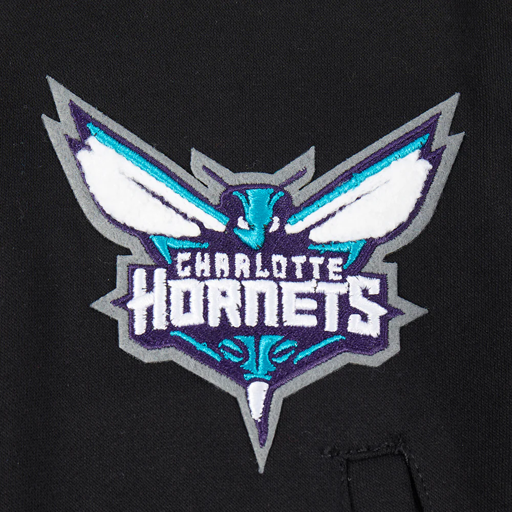 NBA CHARLOTTE HORNETS CLASSIC TODDLER GIRLS FLEECE FULL ZIP HOODIE  (BLACK) - Image 5