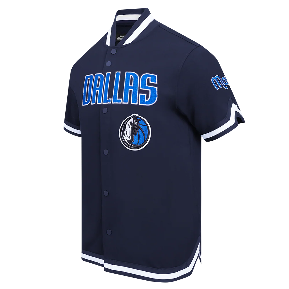 DALLAS MAVERICKS CLASSIC MEN'S WARM UP JACKET (MIDNIGHT NAVY) - Image 2