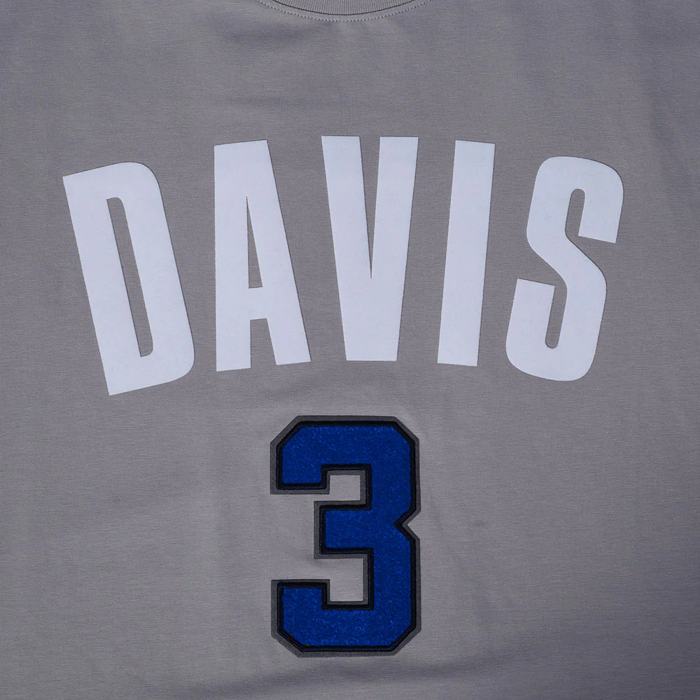 NBA DALLAS MAVERICKS ANTHONY DAVIS #3 CLASSIC PNN MEN'S SJ TAPING TE (GRAY) - Image 7