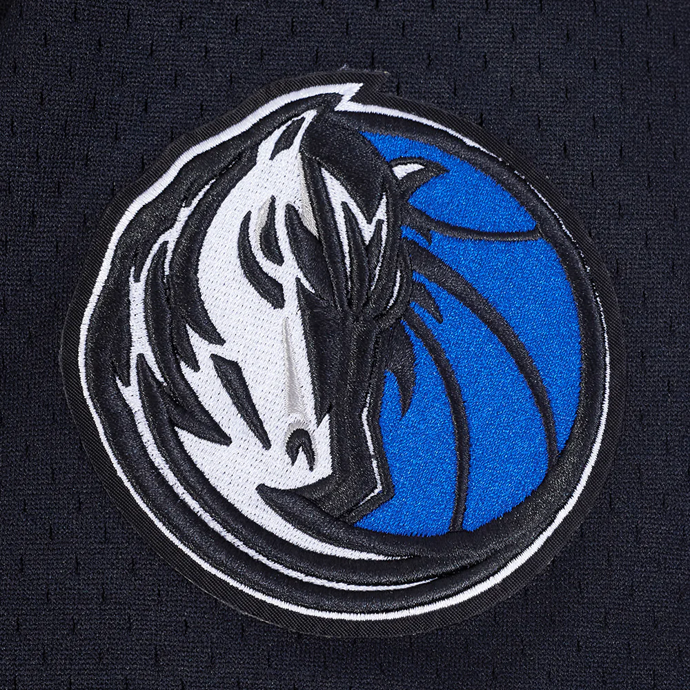 NBA DALLAS MAVERICKS ANTHONY DAVIS #3 CLASSIC MESH PNN MEN'S MESH BUTTON DOWN SHIRT (BLACK/GRAY) - Image 7