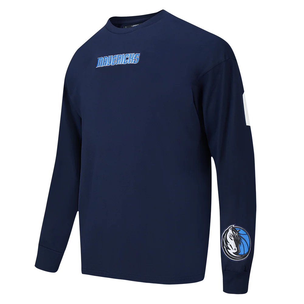 NBA DALLAS MAVERICKS WINGSPAN MEN'S DROP SHOULDER LS TEE (MIDNIGHT NAVY) - Image 5