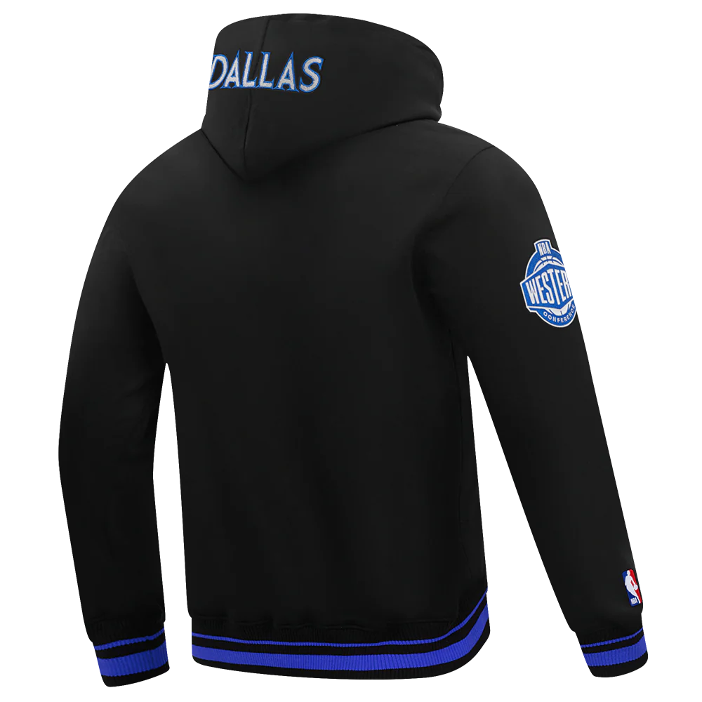 NBA DALLAS MAVERICKS CITY EDITION 25-26 MEN'S RIB FLC PO HOODIE (BLACK/ROYAL BLUE/BLACK) - Image 4