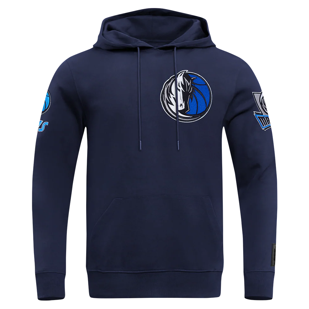 NBA DALLAS MAVERICKS CLASSIC CHENILLE MEN'S PULLOVER HOODIE (MIDNIGHT NAVY)