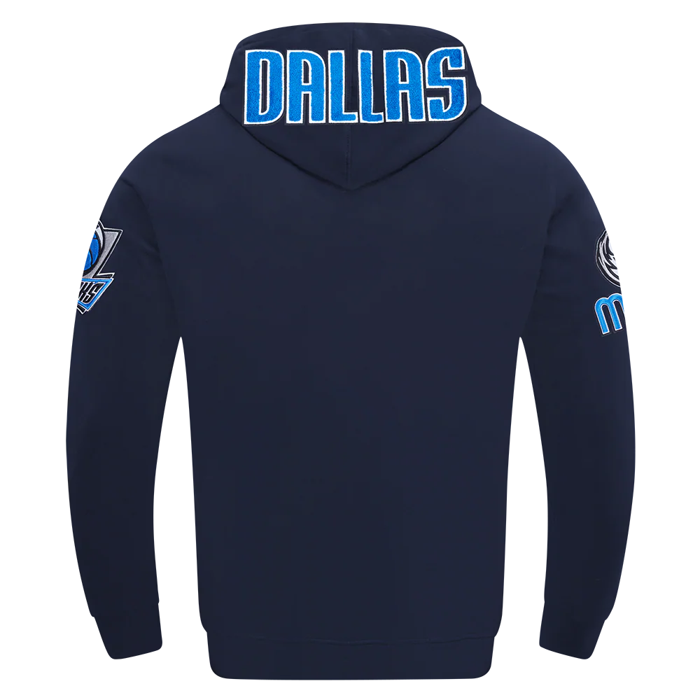 NBA DALLAS MAVERICKS CLASSIC CHENILLE MEN'S PULLOVER HOODIE (MIDNIGHT NAVY) - Image 4
