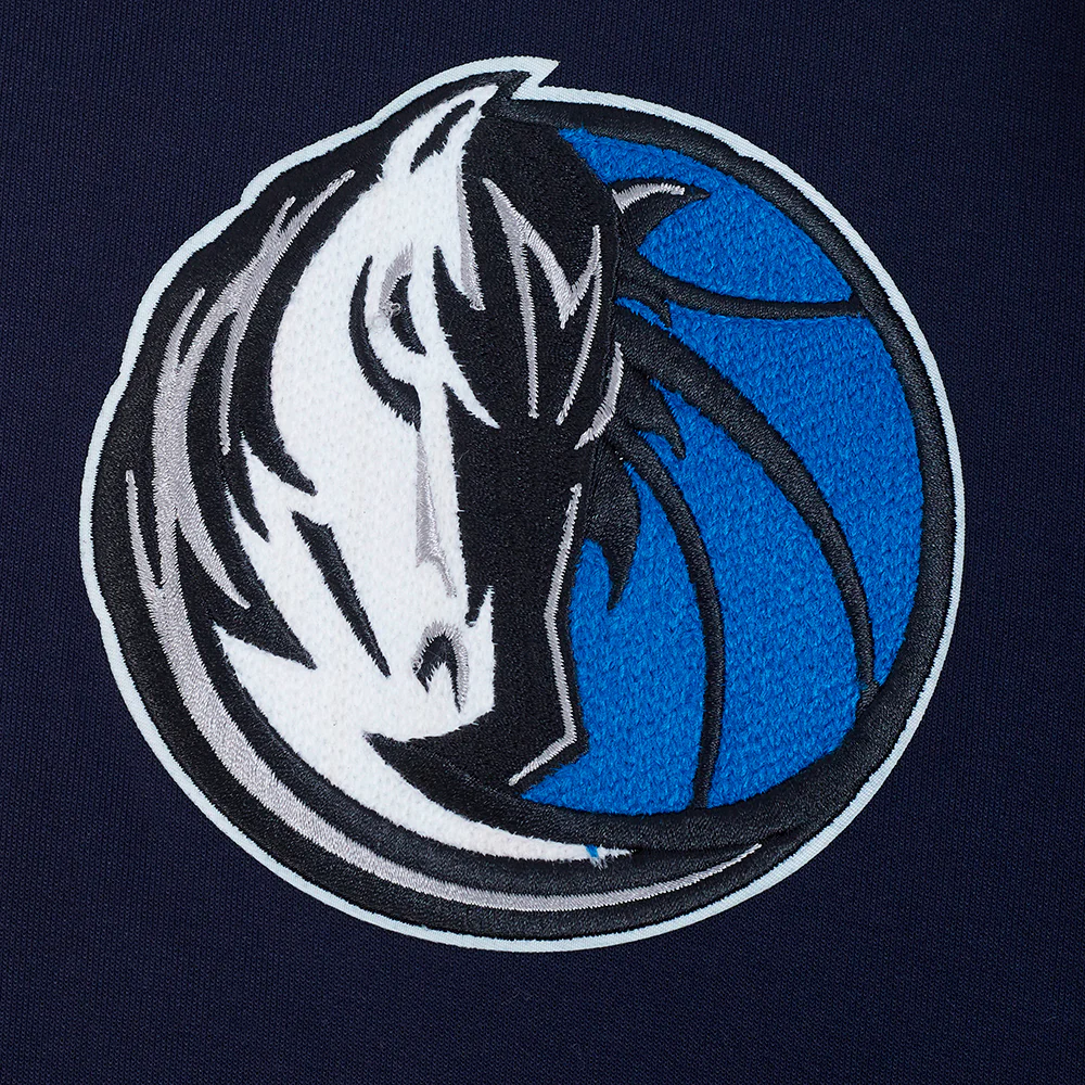 NBA DALLAS MAVERICKS CLASSIC CHENILLE MEN'S PULLOVER HOODIE (MIDNIGHT NAVY) - Image 5
