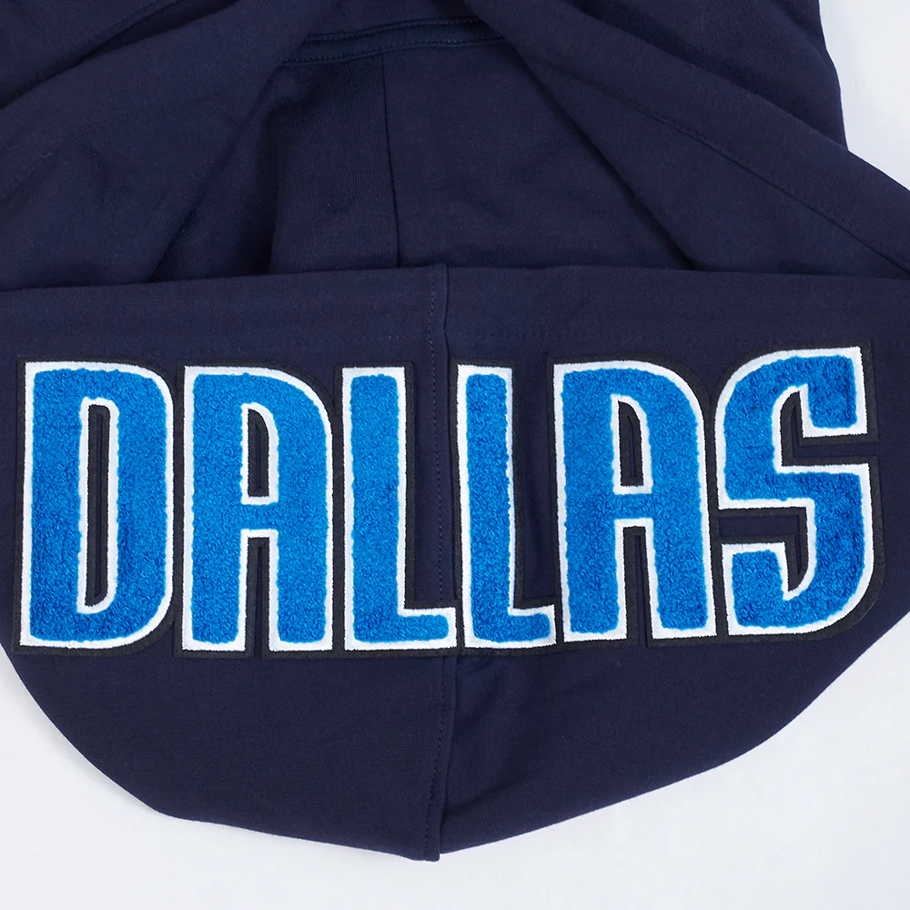 NBA DALLAS MAVERICKS CLASSIC CHENILLE MEN'S PULLOVER HOODIE (MIDNIGHT NAVY) - Image 7