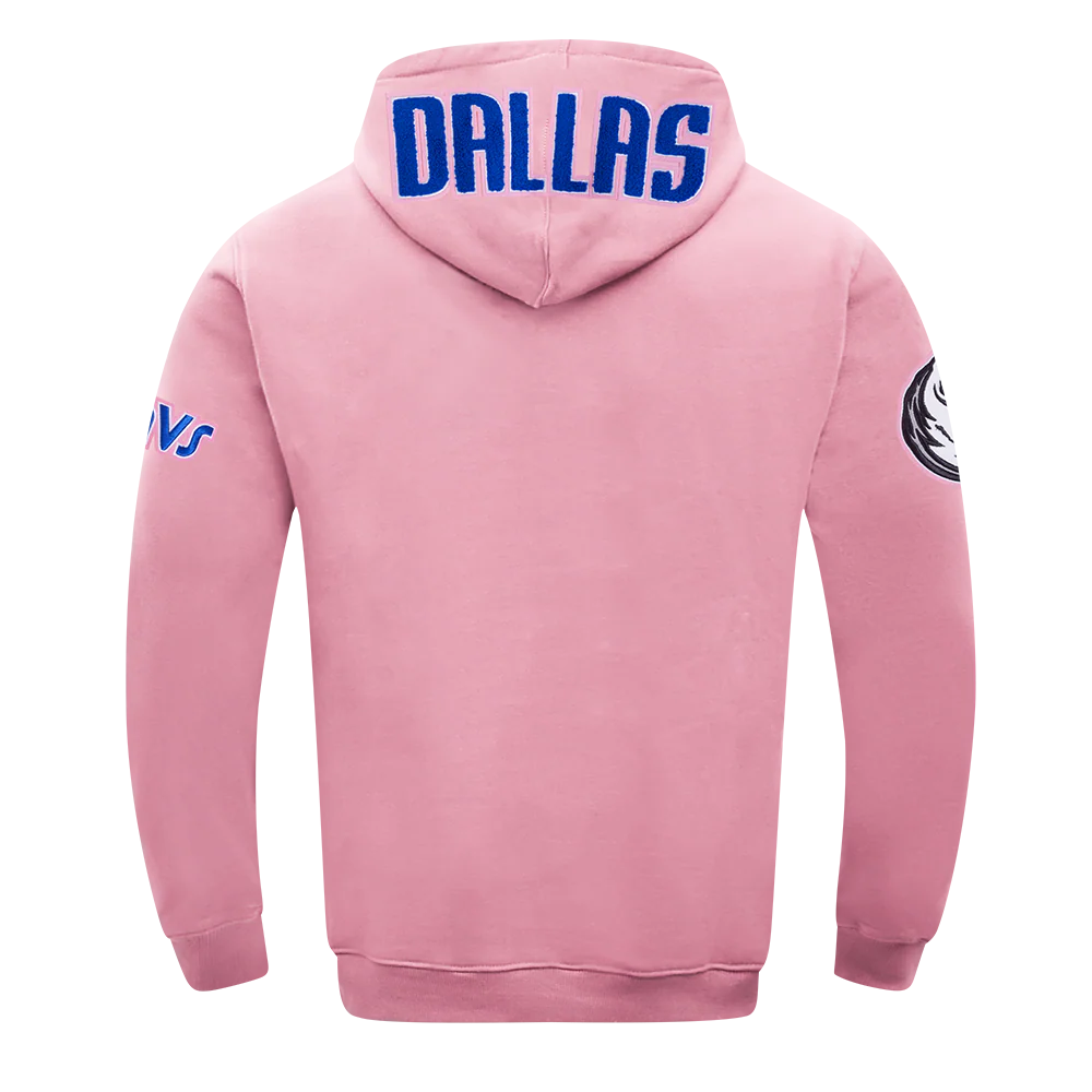 DALLAS MAVERICKS CLASSIC CHENILLE MEN'S DK PO HOODIE (PINK) - Image 3