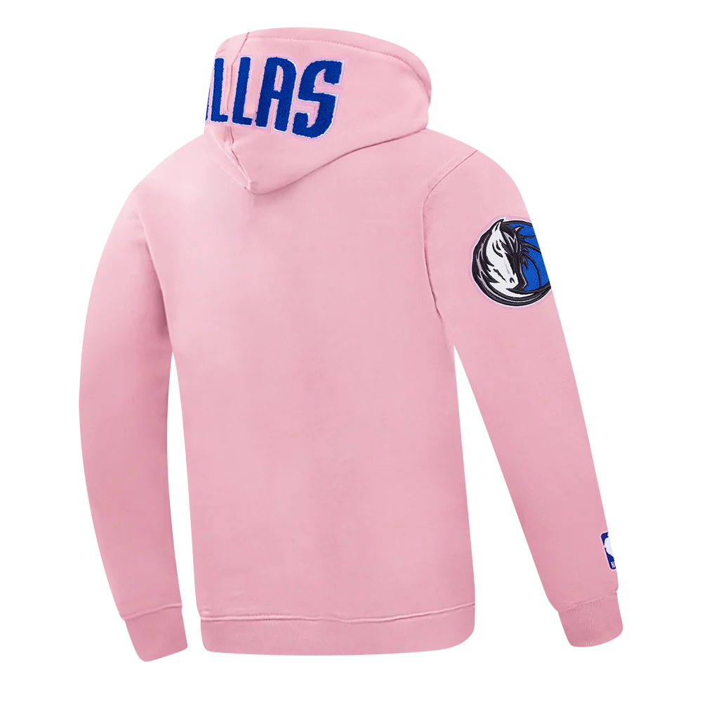 DALLAS MAVERICKS CLASSIC CHENILLE MEN'S DK PO HOODIE (PINK) - Image 4