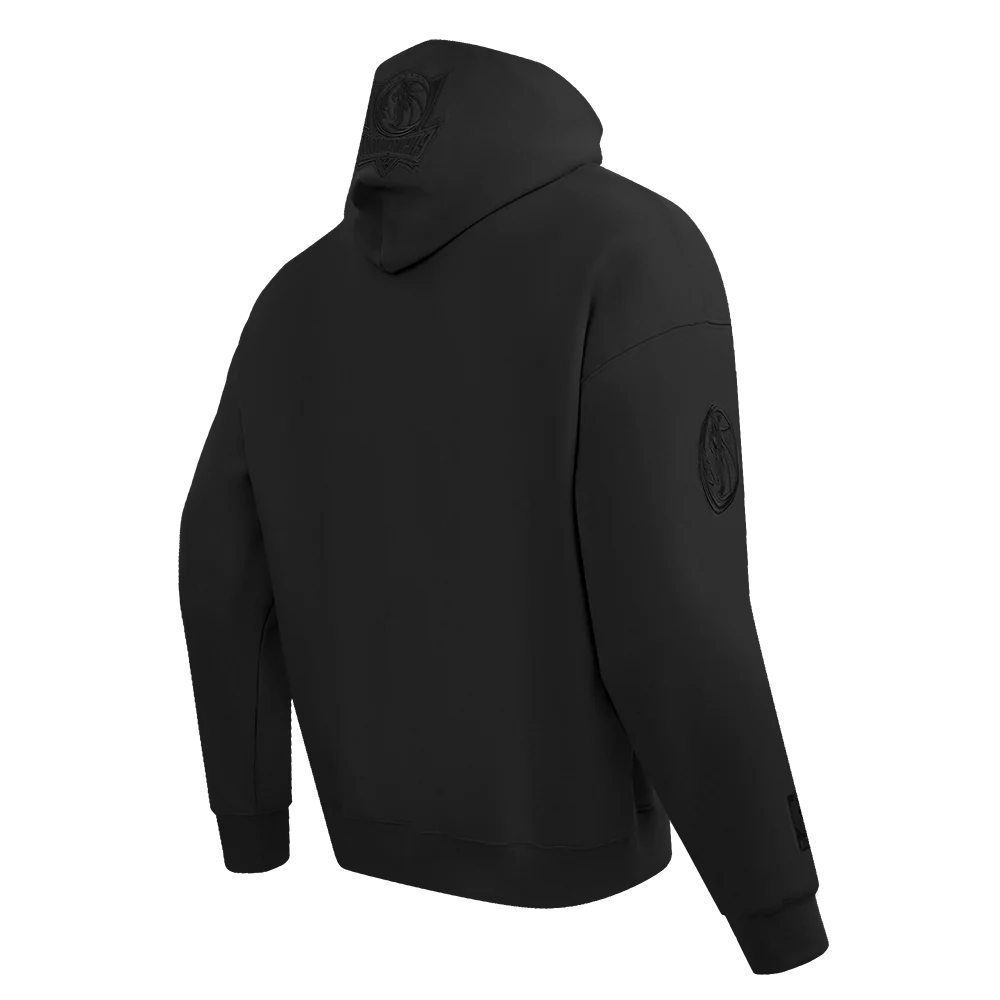 NBA DALLAS MAVERICKS NEUTRAL MEN'S DROP SHOULDER FLC PO HOODIE (BLACK) - Image 6
