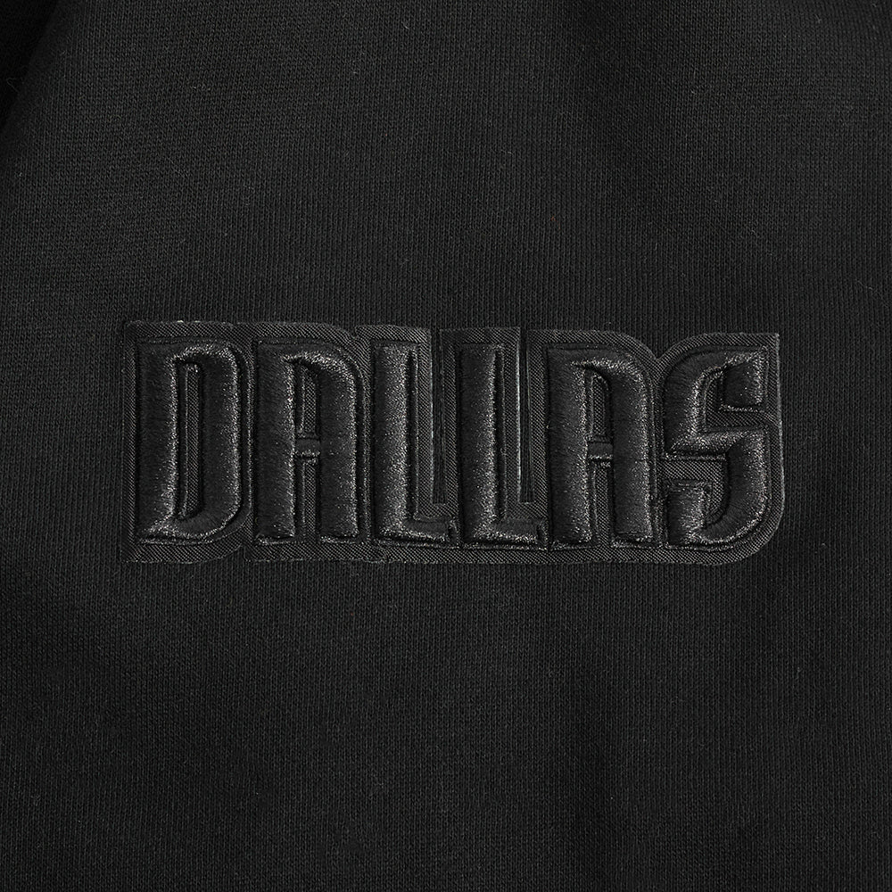 NBA DALLAS MAVERICKS NEUTRAL MEN'S DROP SHOULDER FLC PO HOODIE (BLACK) - Image 8