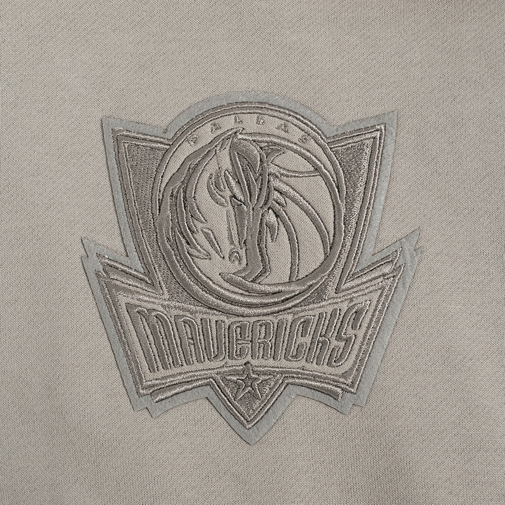 NBA DALLAS MAVERICKS NEUTRAL MEN'S DROP SHOULDER FLC PO HOODIE (TAUPE) - Image 9