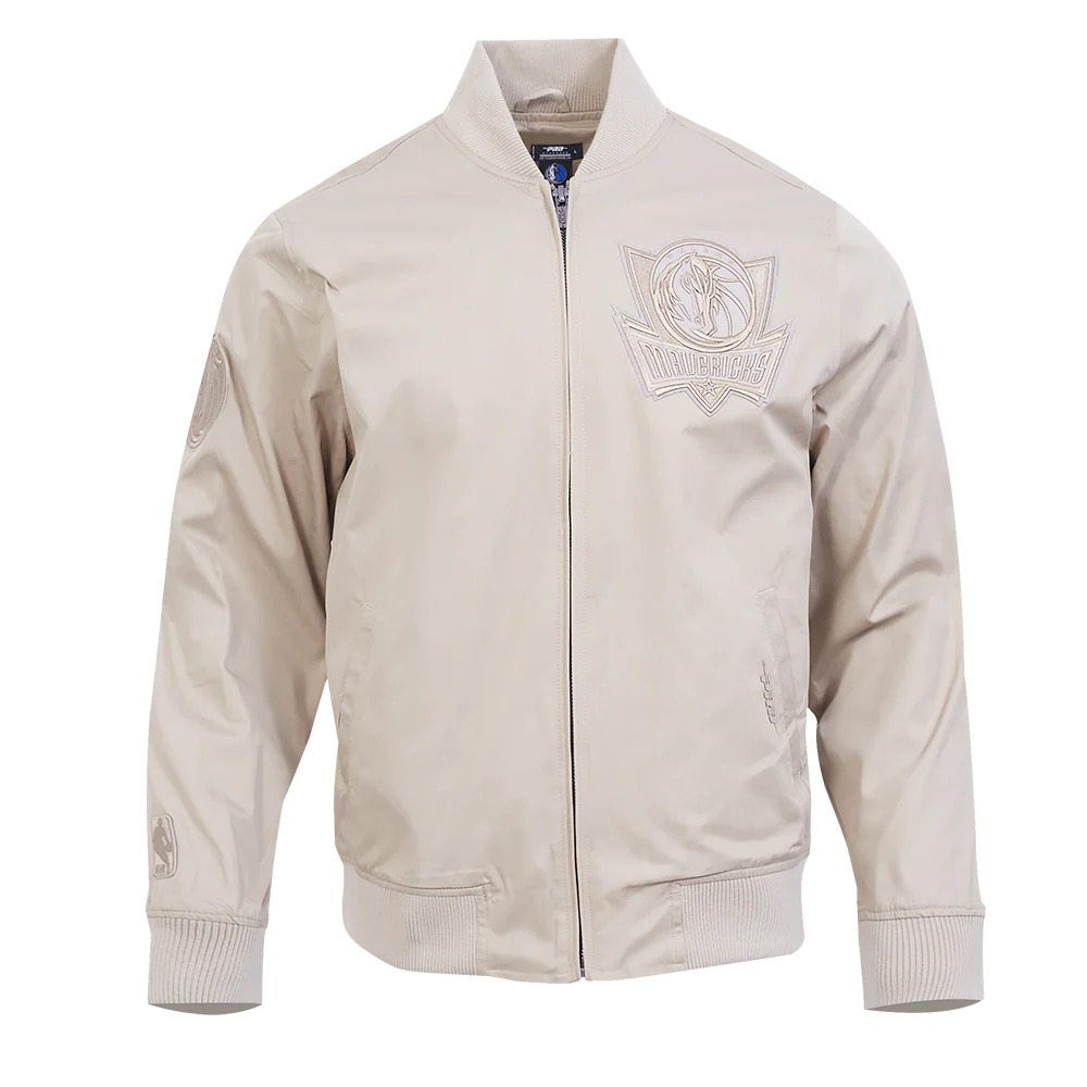 NBA DALLAS MAVERICKS NEUTRAL MEN'S TWILL JACKET (TAUPE)