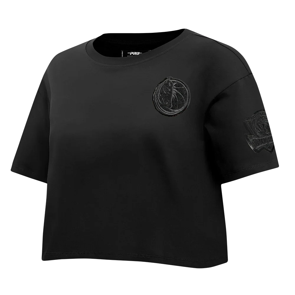 NBA DALLAS MAVERICKS TRIPLE BLACK WOMEN'S SJ BOXY TEE (TRIPLE BLACK) - Image 2
