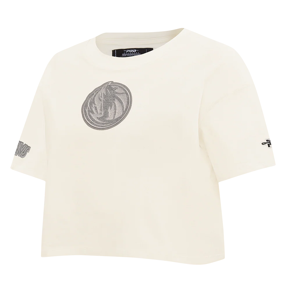 NBA DALLAS MAVERICKS REVERSE FRENCH TERRY WOMEN'S SJ BOXY TEE (EGGSHELL) - Image 2