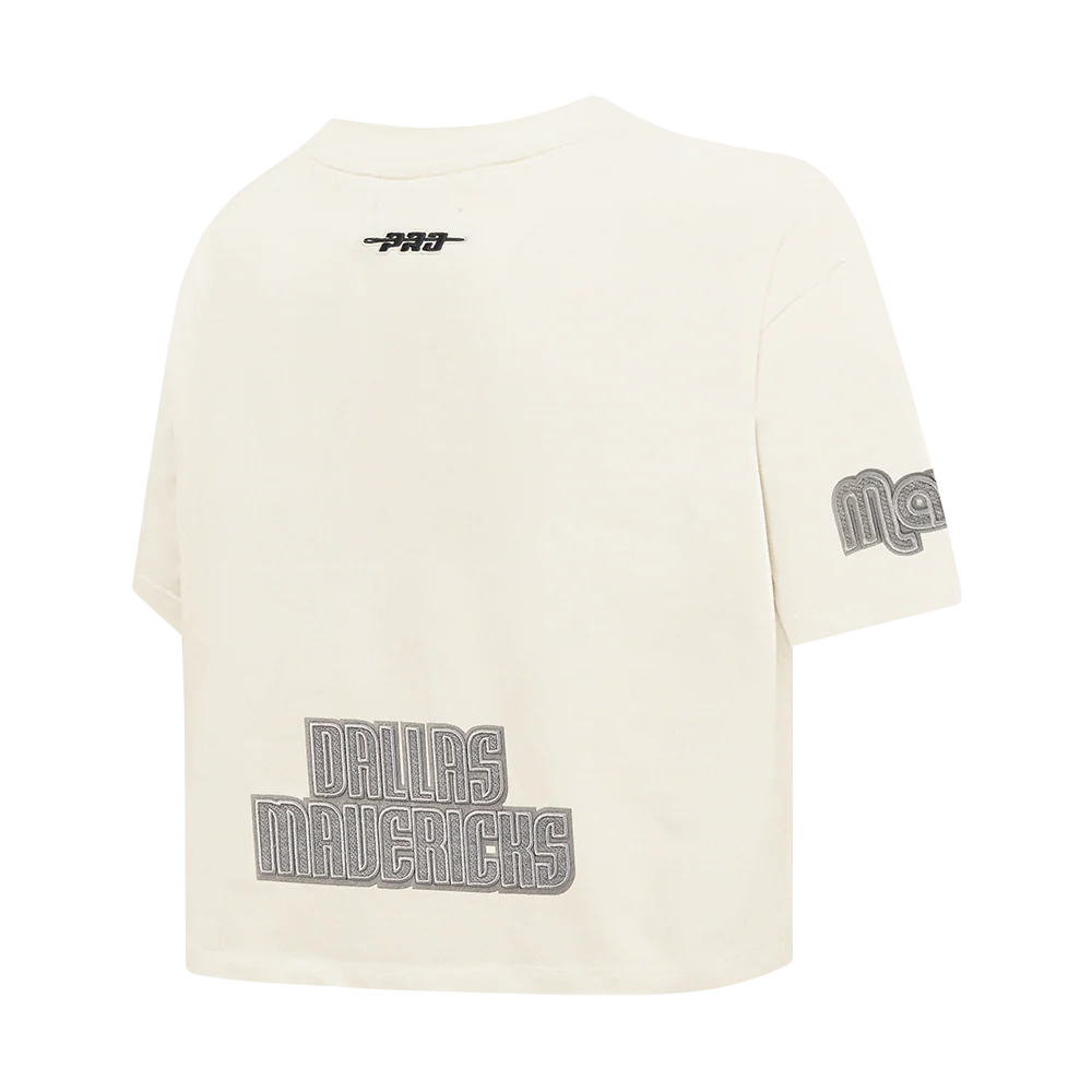 NBA DALLAS MAVERICKS REVERSE FRENCH TERRY WOMEN'S SJ BOXY TEE (EGGSHELL) - Image 4