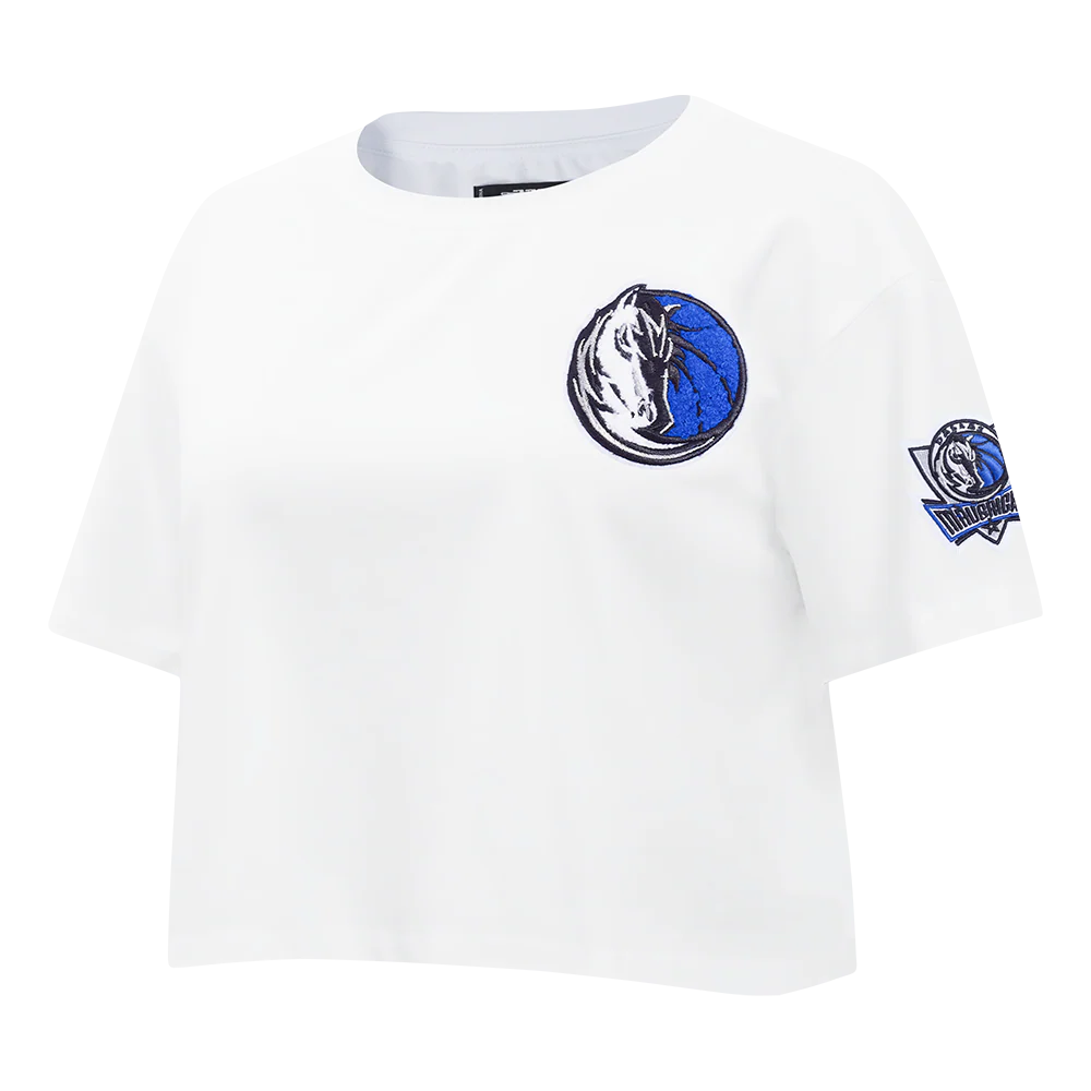 NBA DALLAS MAVERICKS CLASSIC WOMEN'S SJ BOXY TEE (WHITE) - Image 4