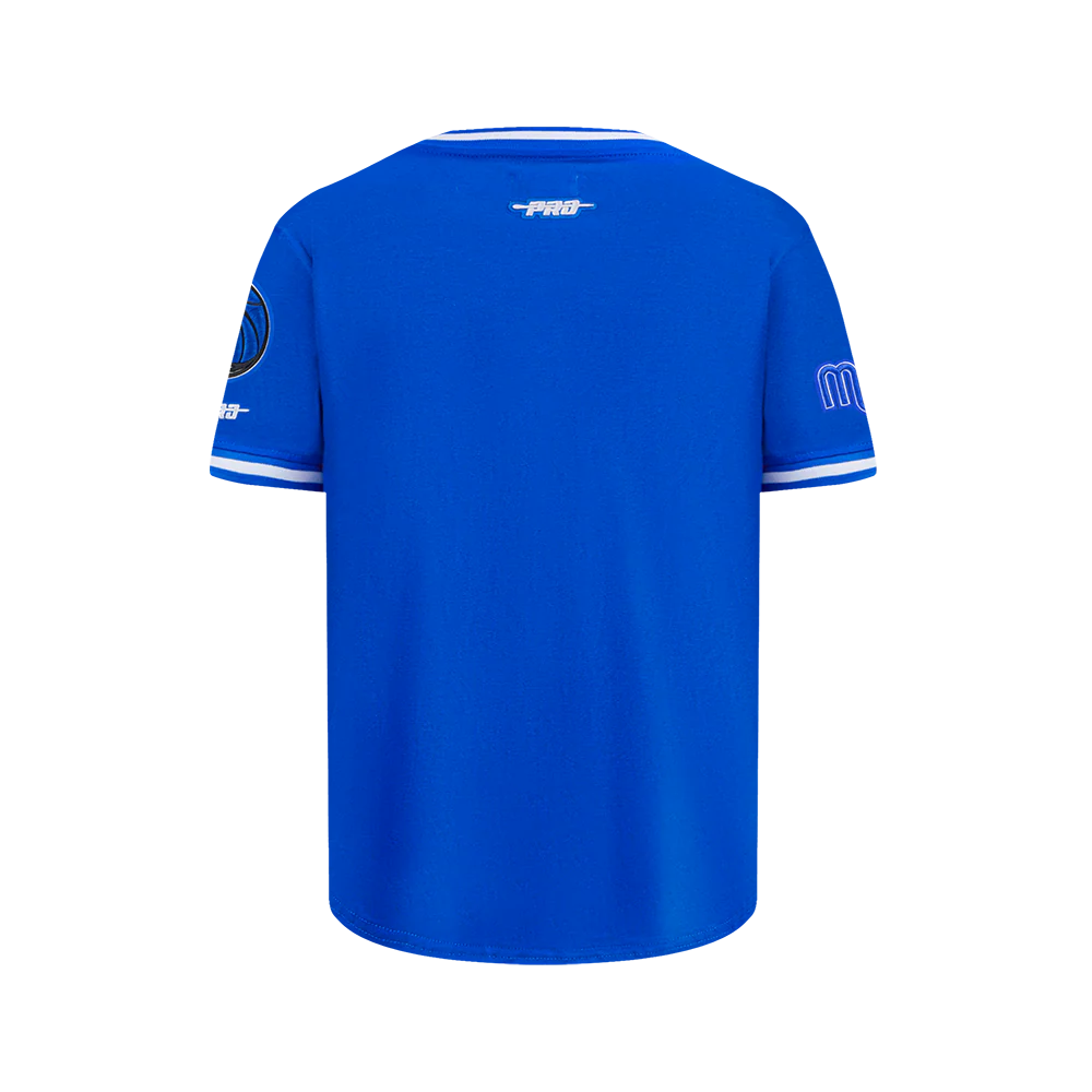 NBA DALLAS MAVERICKS CLASSIC BIG BOYS SS STRIPED RIB TEE (ROYAL BLUE) - Image 3