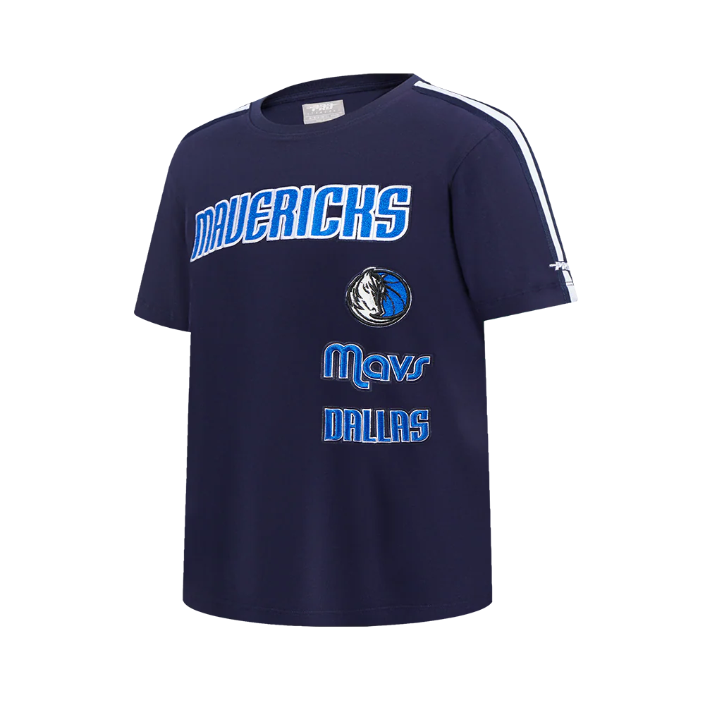 NBA DALLAS MAVERICKS RETRO CLASSIC SINGLE JERSEY BIG BOYS SINGLE JERSEY TAPING TEE (MIDNIGHT NAVY) - Image 2
