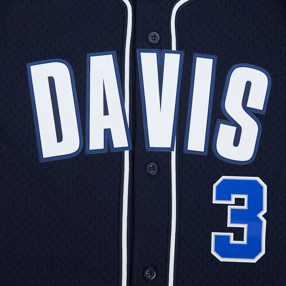 NBA DALLAS MAVERICKS ANTHONY DAVIS #3 CLASSIC PNN BIG BOY'S MESH BUTTON DOWN SHIRT (MIDNIGHT NAVY) - Image 8