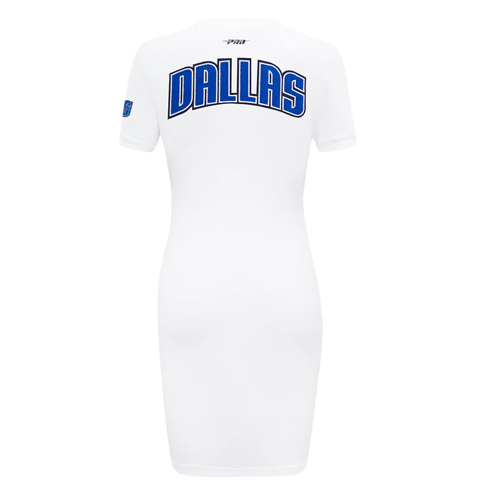 NBA DALLAS MAVERICKS CLASSIC WOMEN'S BODY CON DRESS (WHITE) - Image 3