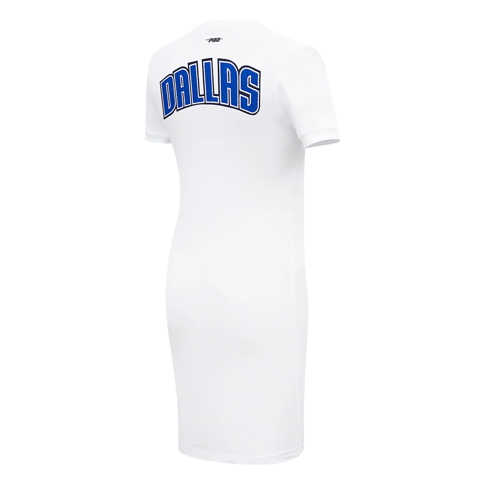 NBA DALLAS MAVERICKS CLASSIC WOMEN'S BODY CON DRESS (WHITE) - Image 4