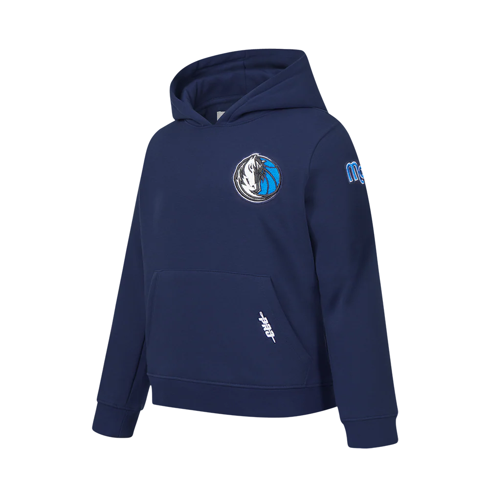 NBA DALLAS MAVERICKS CLASSIC BIG BOYS FLEECE PULLOVER HOODIE (MIDNIGHT NAVY) - Image 2