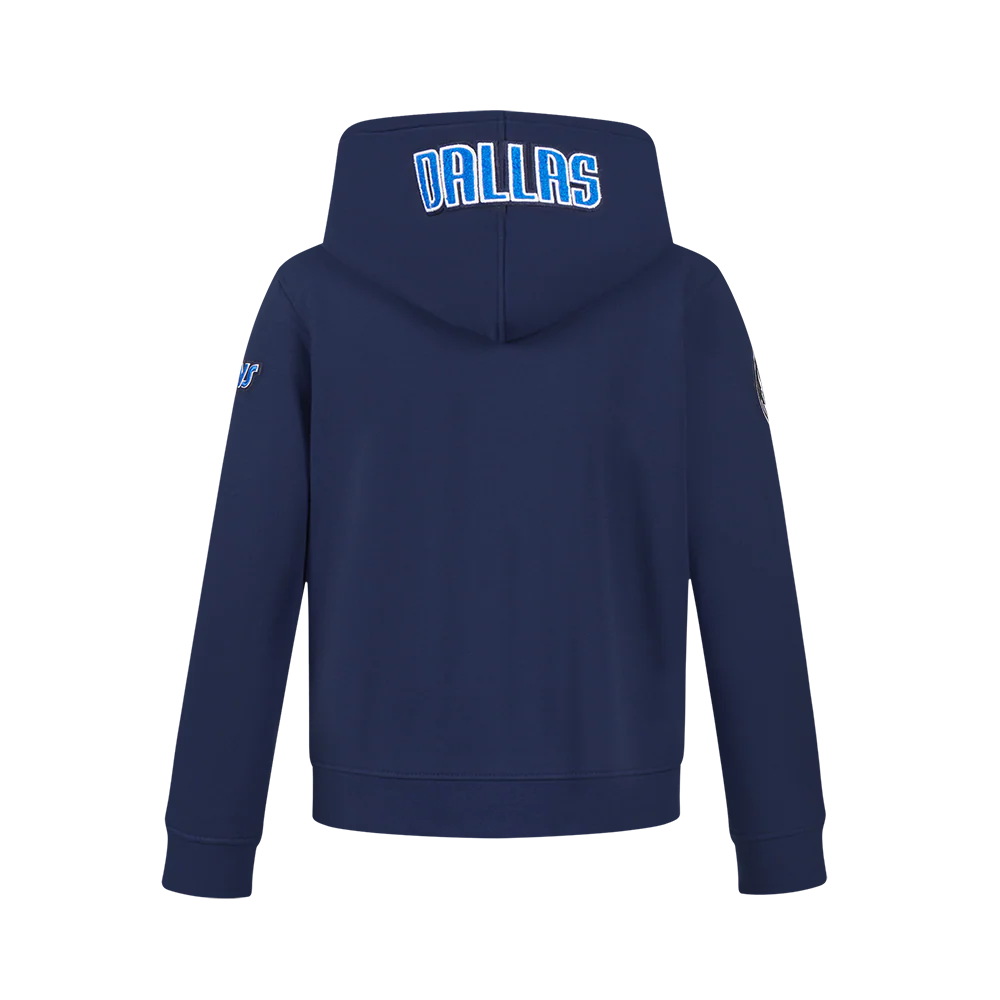 NBA DALLAS MAVERICKS CLASSIC BIG BOYS FLEECE PULLOVER HOODIE (MIDNIGHT NAVY) - Image 3