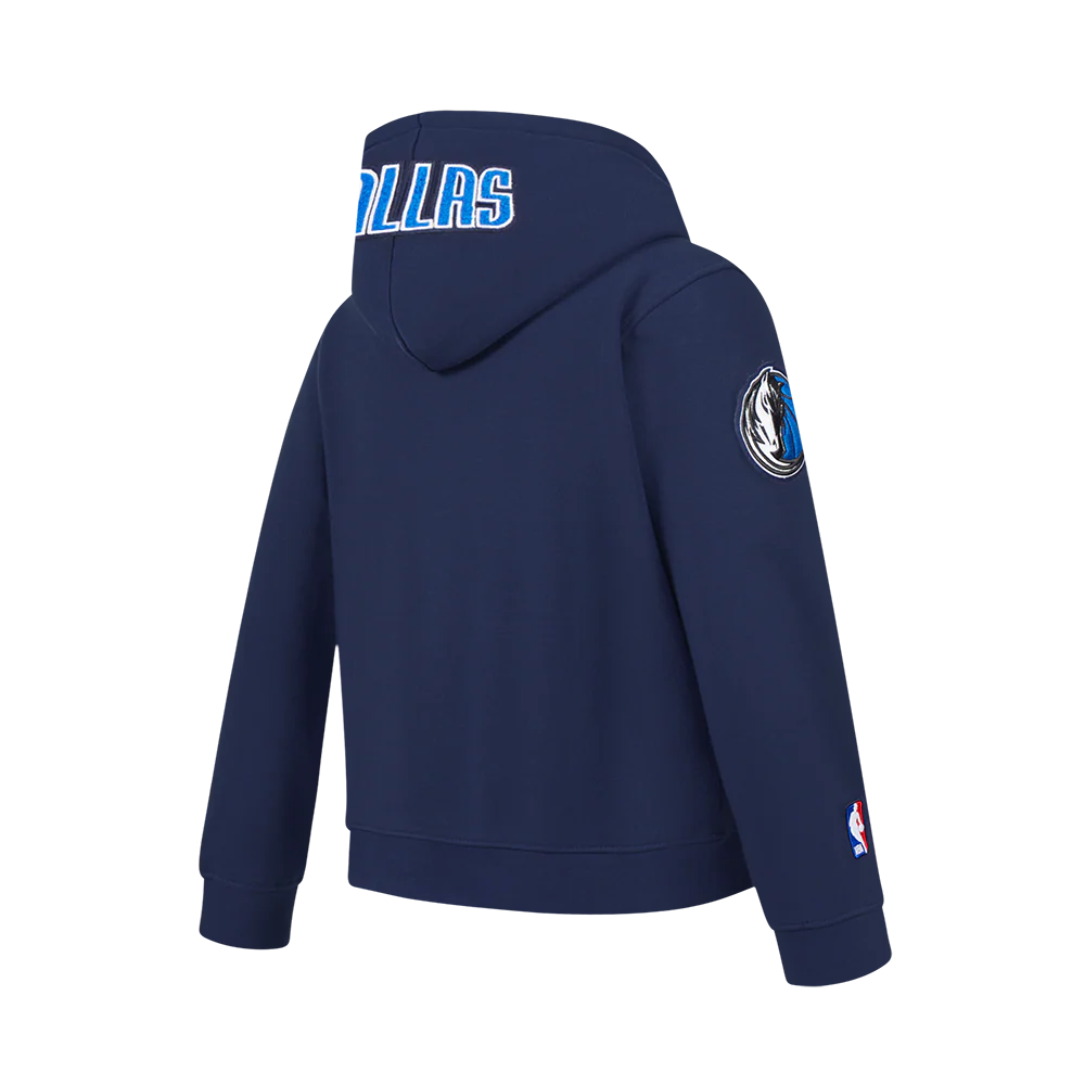 NBA DALLAS MAVERICKS CLASSIC BIG BOYS FLEECE PULLOVER HOODIE (MIDNIGHT NAVY) - Image 4