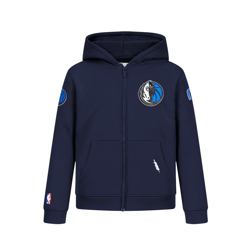 NBA DALLAS MAVERICKS CLASSIC BIG BOYS FLC FZ PO HOODIE (MIDNIGHT NAVY)