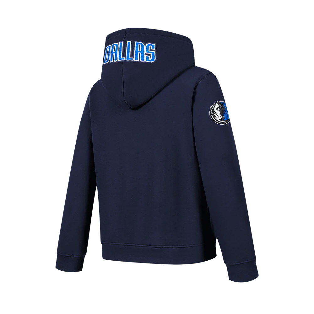 NBA DALLAS MAVERICKS CLASSIC BIG BOYS FLC FZ PO HOODIE (MIDNIGHT NAVY) - Image 4