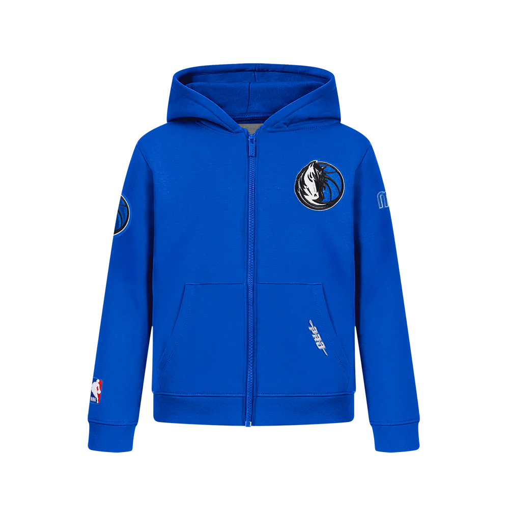 NBA DALLAS MAVERICKS CLASSIC BIG BOYS FLC FZ PO HOODIE (ROYAL BLUE)