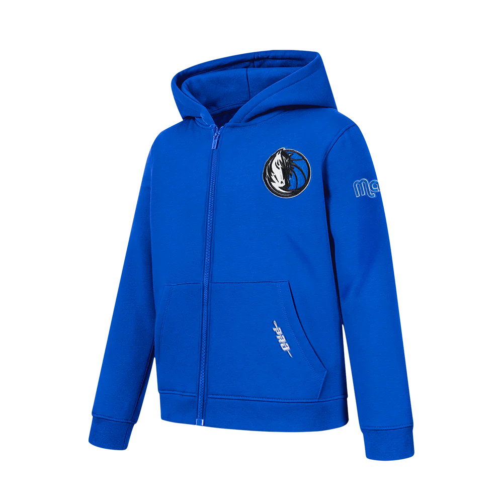 NBA DALLAS MAVERICKS CLASSIC BIG BOYS FLC FZ PO HOODIE (ROYAL BLUE) - Image 2