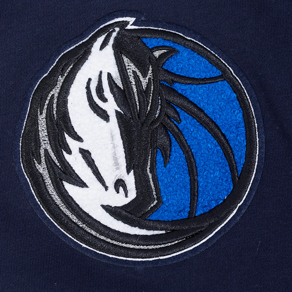 NBA DALLAS MAVERICKS RETRO CLASSIC BIG BOYS RIB FLEECE PULLOVER HOODIE (MIDNIGHT NAVY) - Image 5
