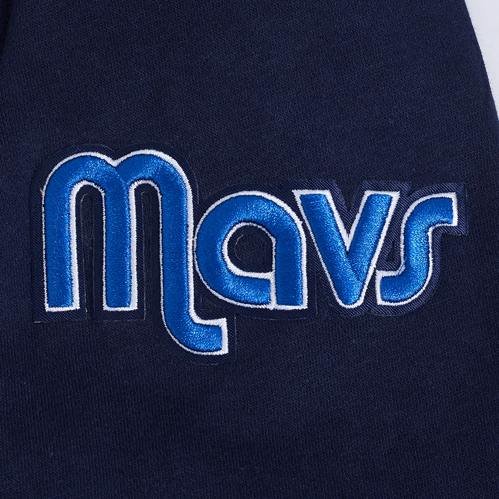 NBA DALLAS MAVERICKS RETRO CLASSIC BIG BOYS RIB FLEECE PULLOVER HOODIE (MIDNIGHT NAVY) - Image 7