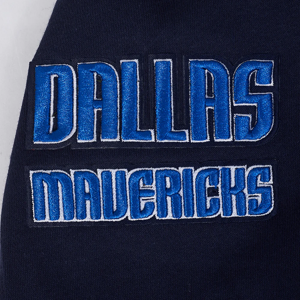 NBA DALLAS MAVERICKS RETRO CLASSIC BIG BOYS RIB FLEECE PULLOVER HOODIE (MIDNIGHT NAVY) - Image 8
